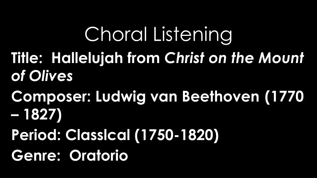 choral listening 12