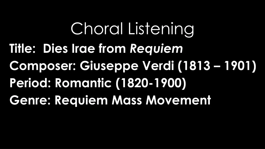 choral listening 13
