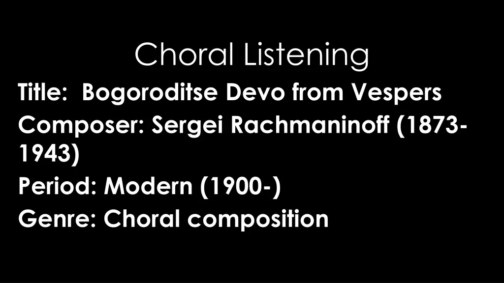 choral listening 19