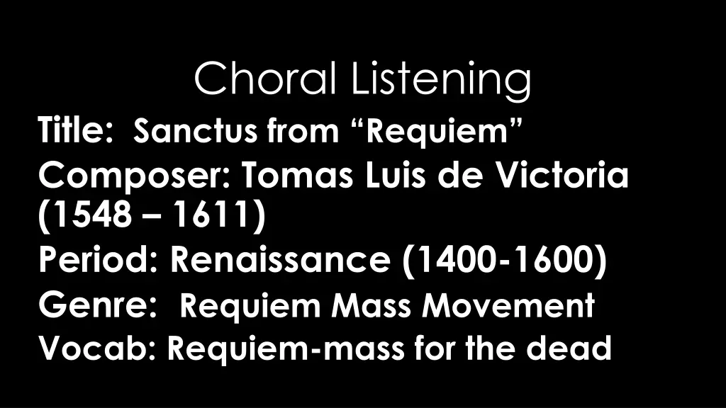 choral listening 2
