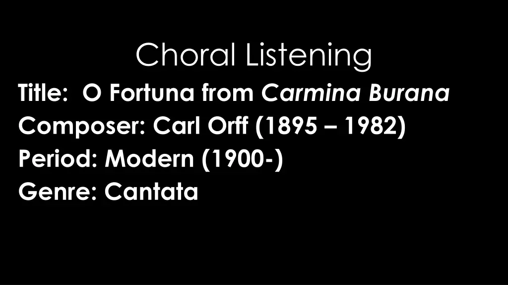 choral listening 20