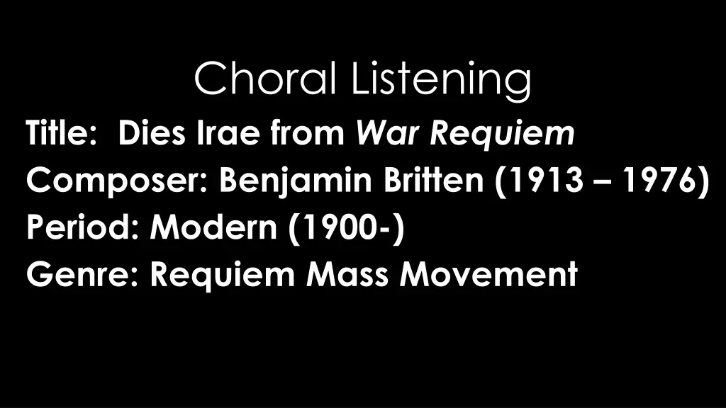 choral listening 22