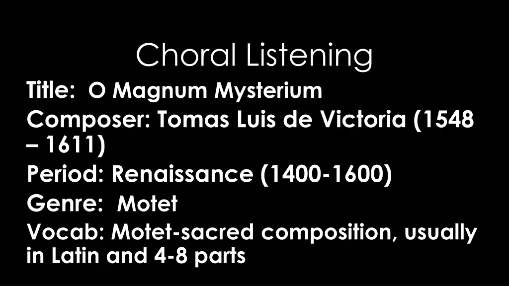 choral listening 3