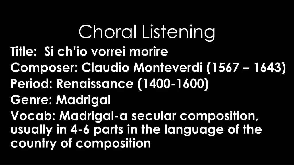 choral listening 4