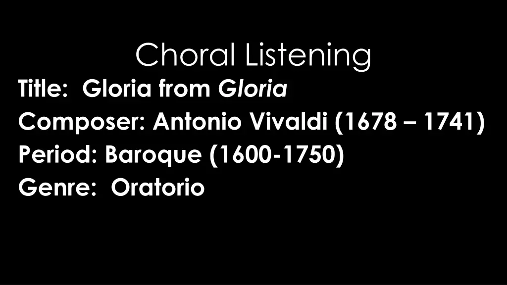 choral listening 5