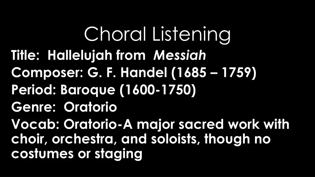 choral listening 6