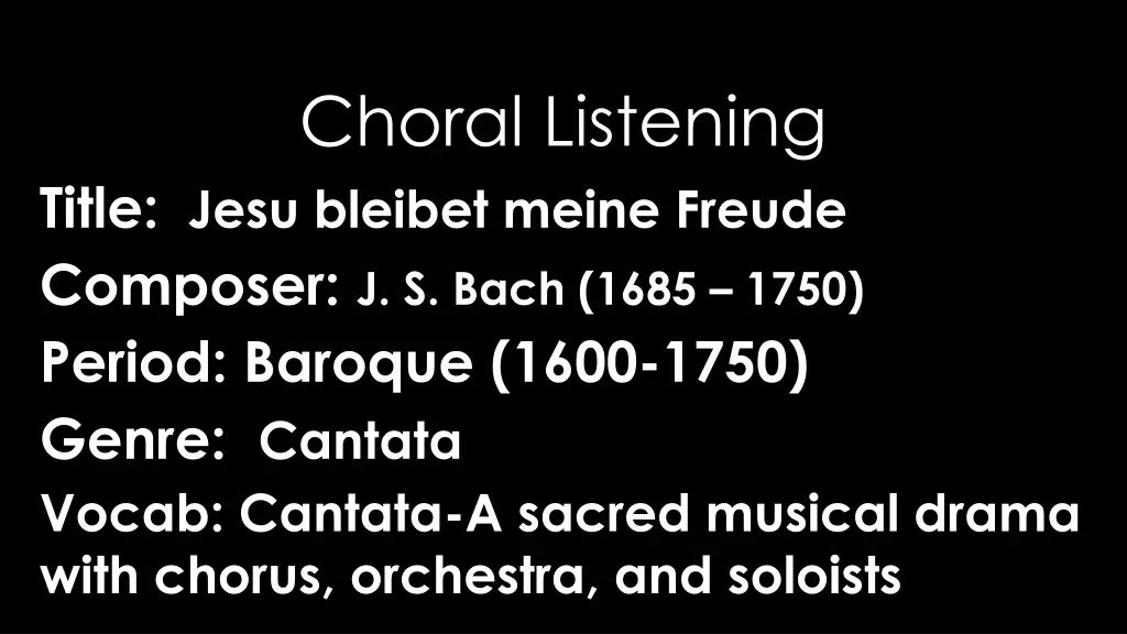 choral listening 7