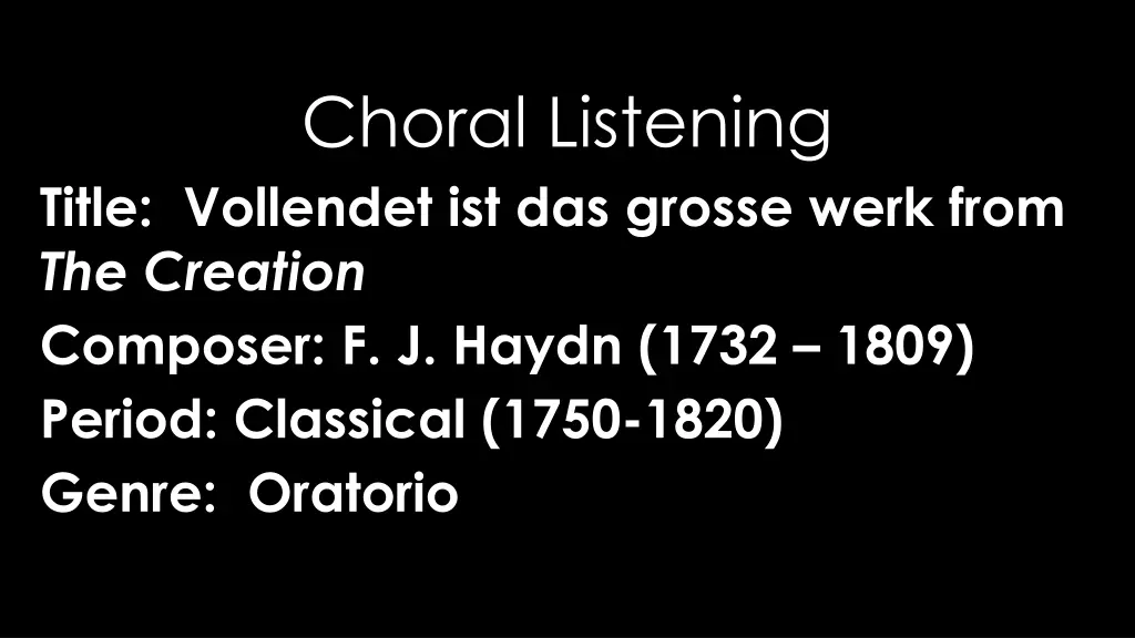 choral listening 9