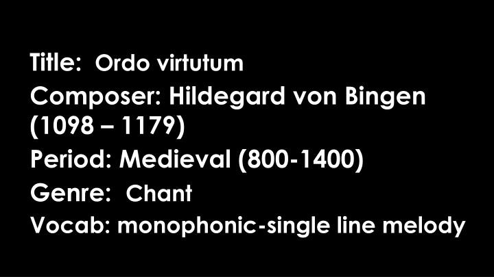 title ordo virtutum composer hildegard von bingen