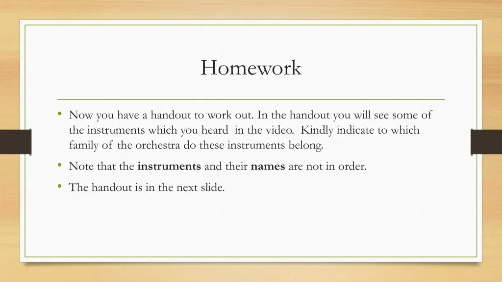 homework