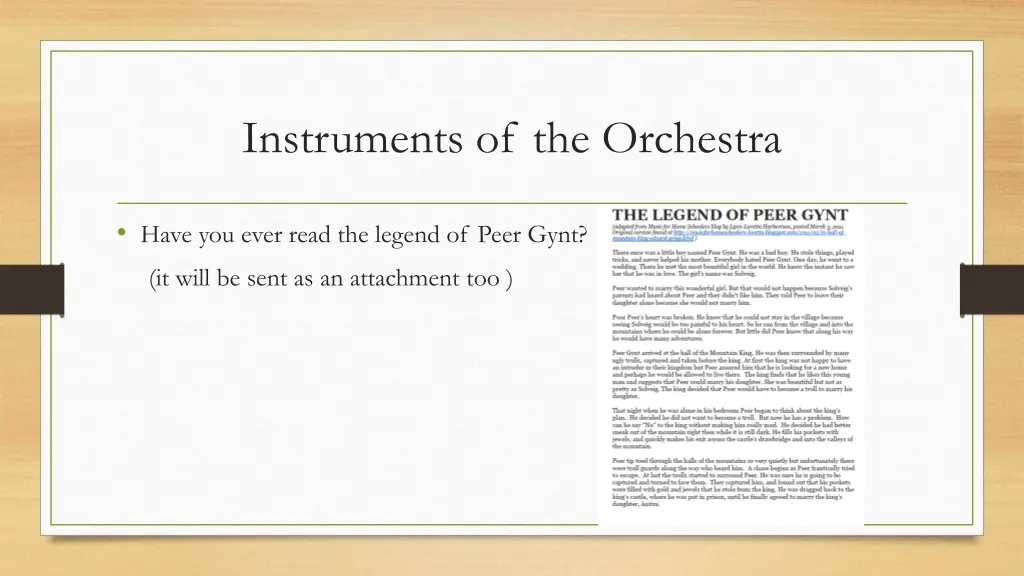 instruments of the orchestra