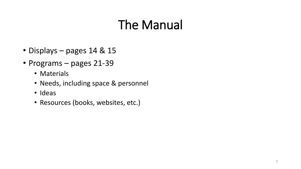 the manual the manual