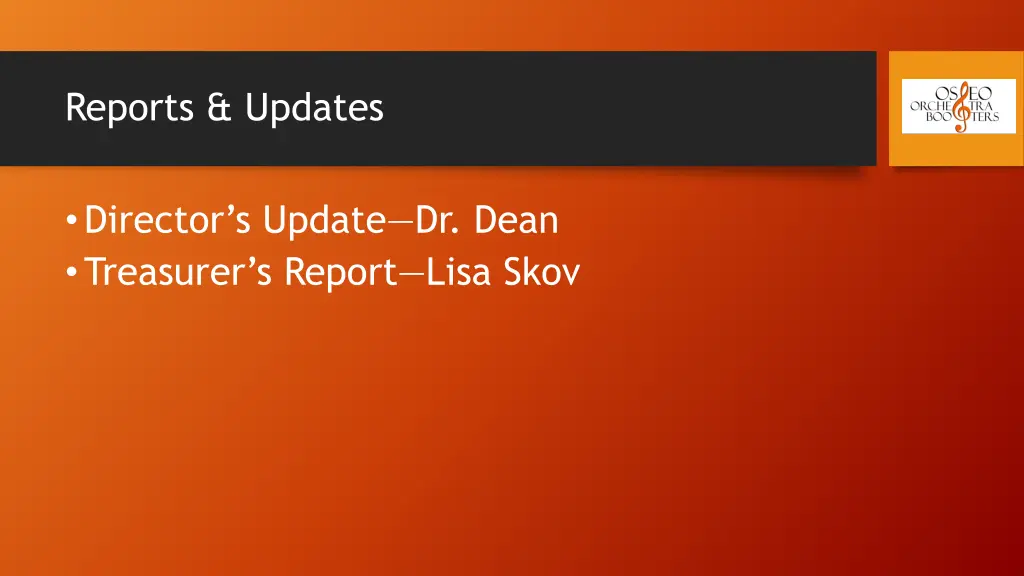 reports updates