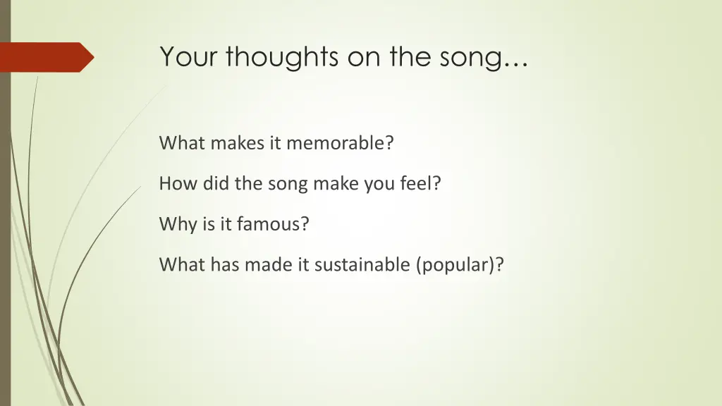 your thoughts on the song