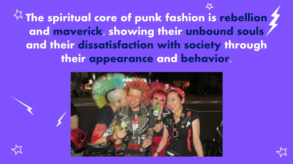 the spiritual core of punk fashion is rebellion