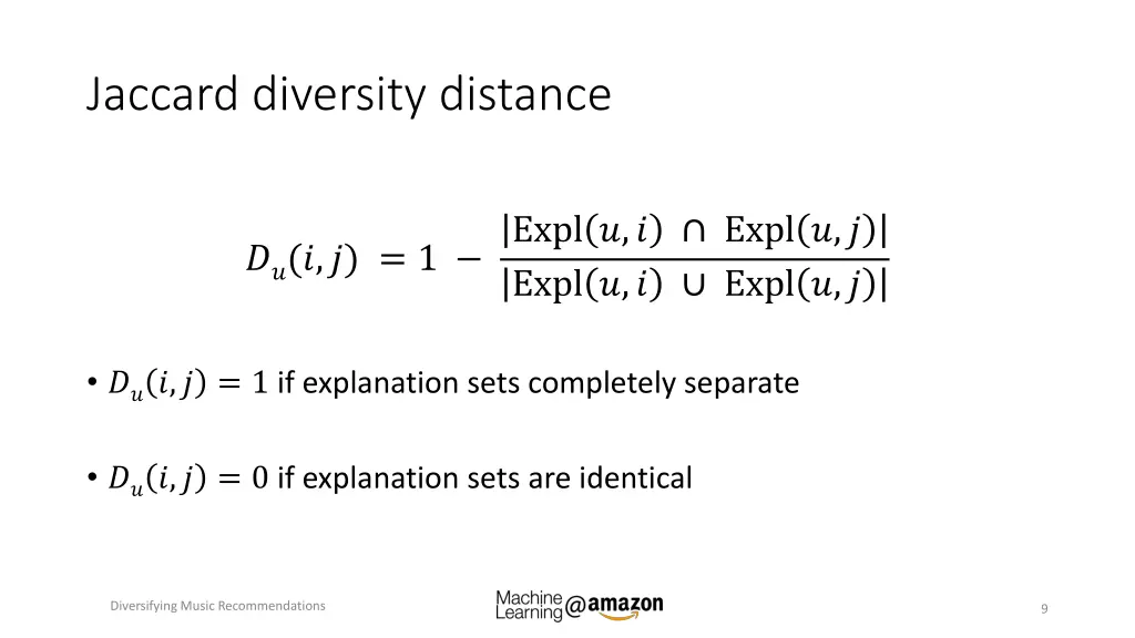 jaccard diversity distance