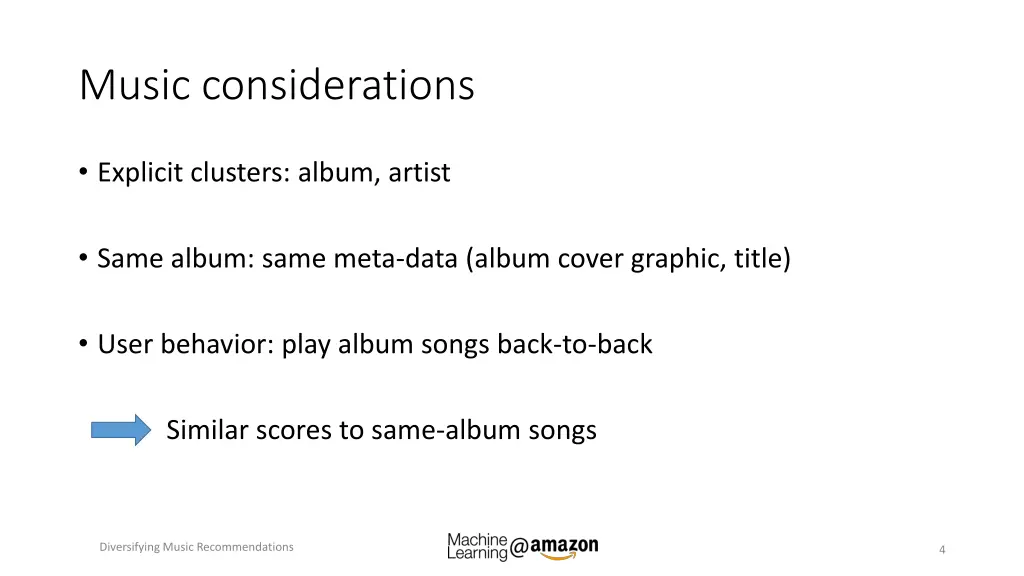 music considerations