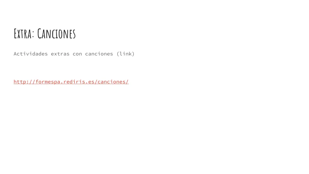 extra canciones
