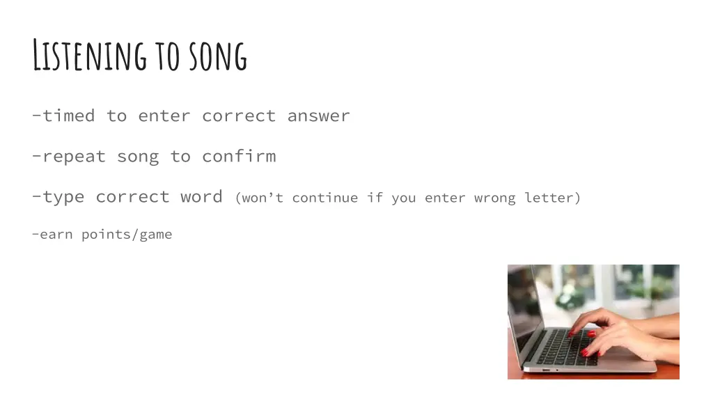 listening to song