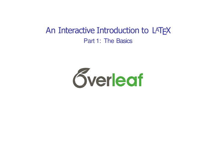 an interactive introduction to l a tex part