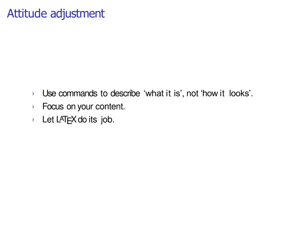 attitude adjustment