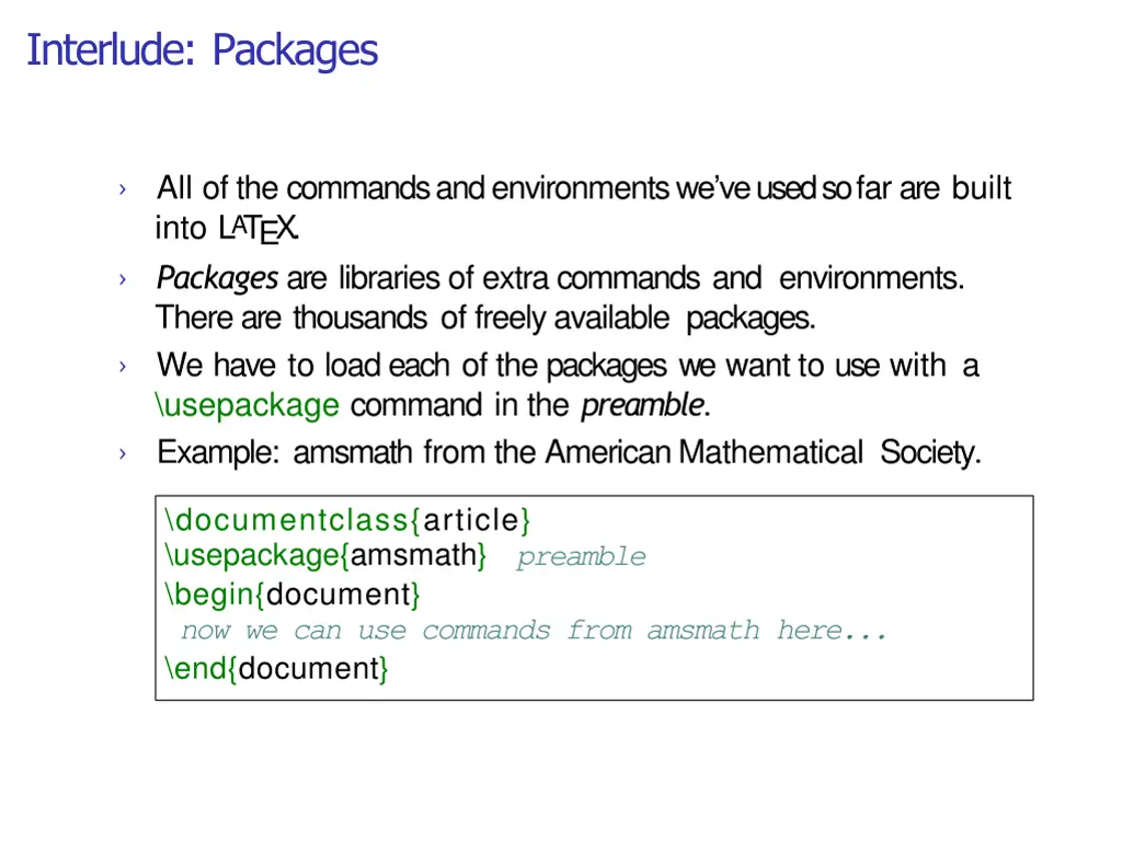 interlude packages