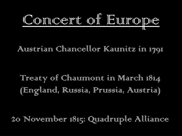 concert of europe