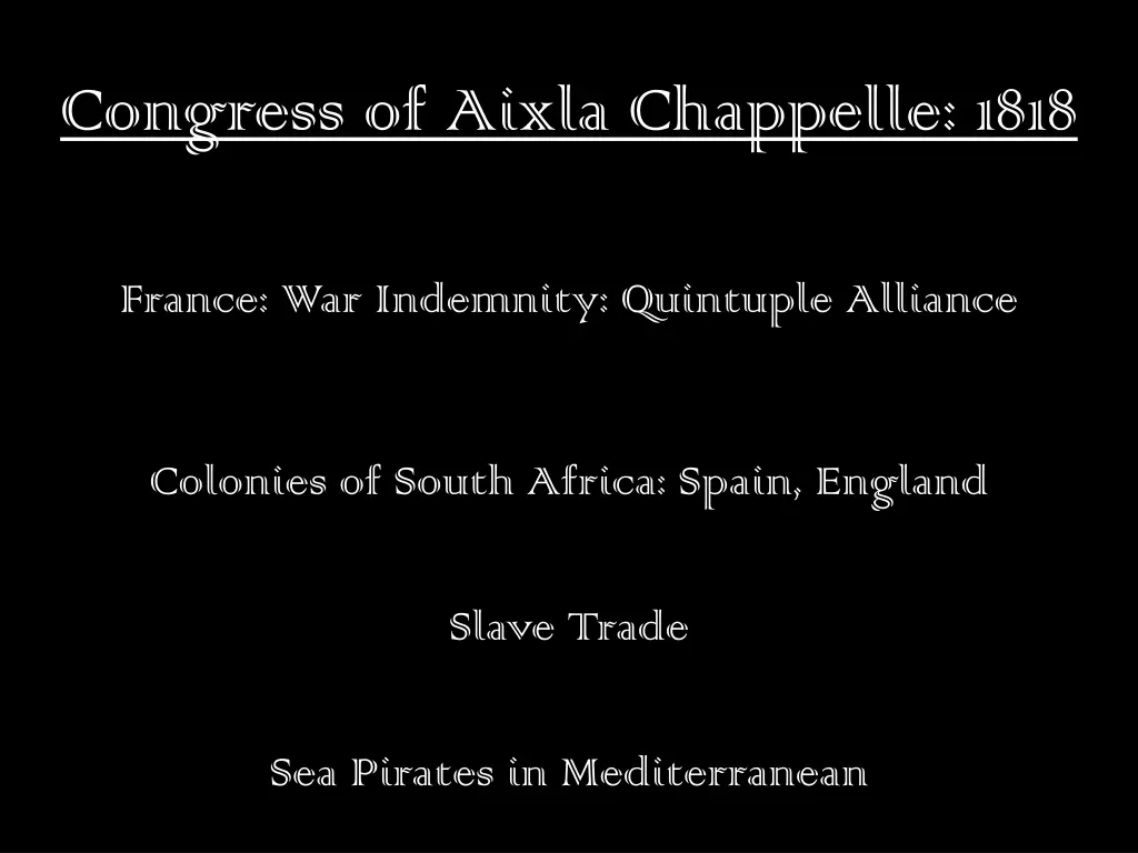 congress of aixla chappelle 1818