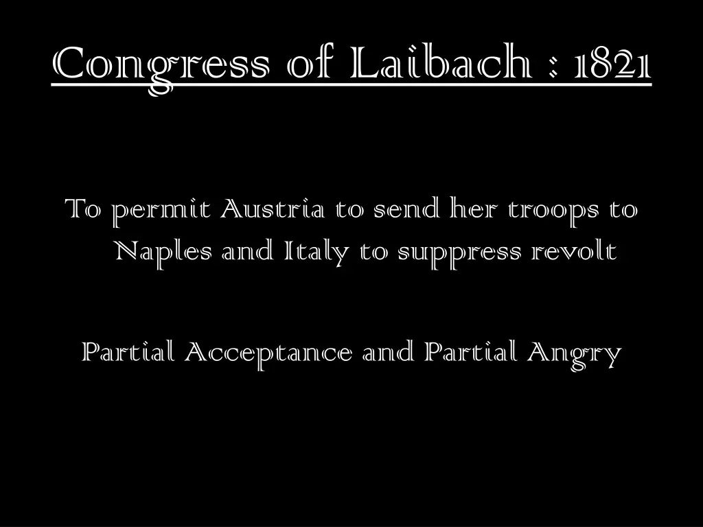 congress of laibach 1821