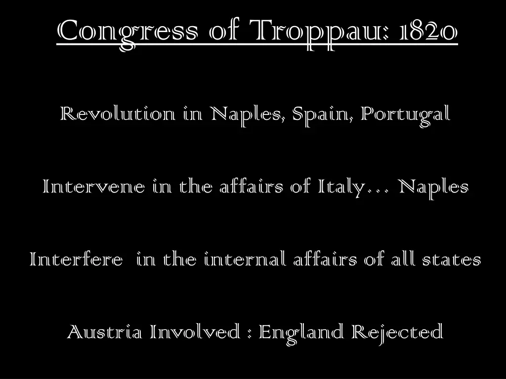 congress of troppau 1820