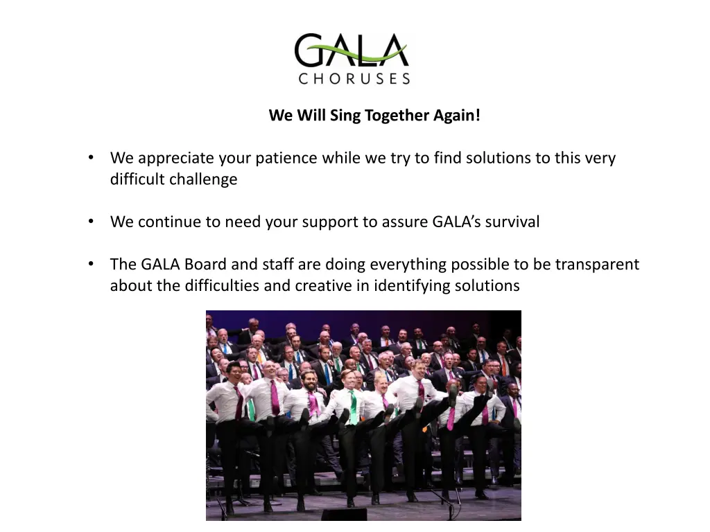 we will sing together again
