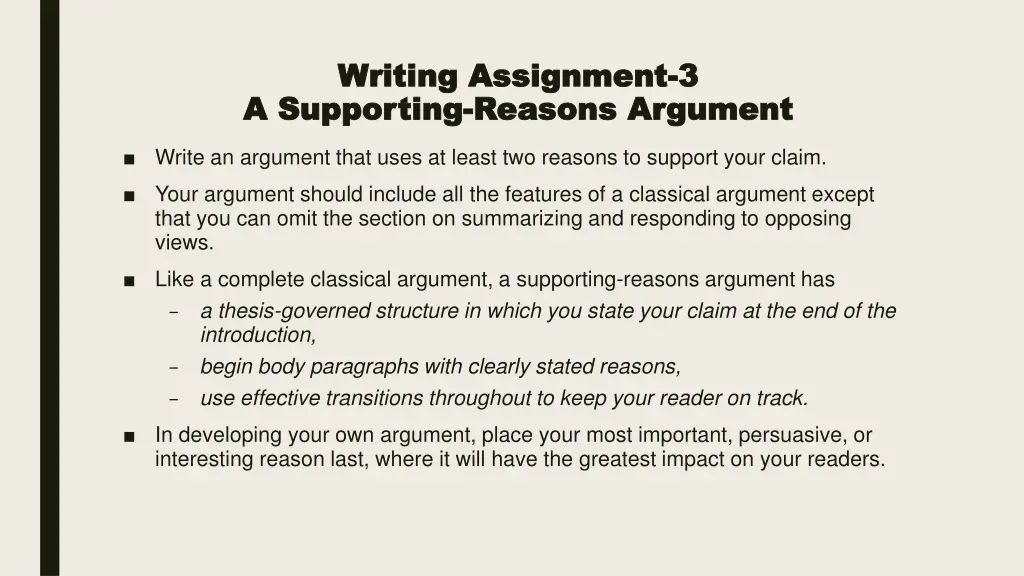 writing assignment writing assignment