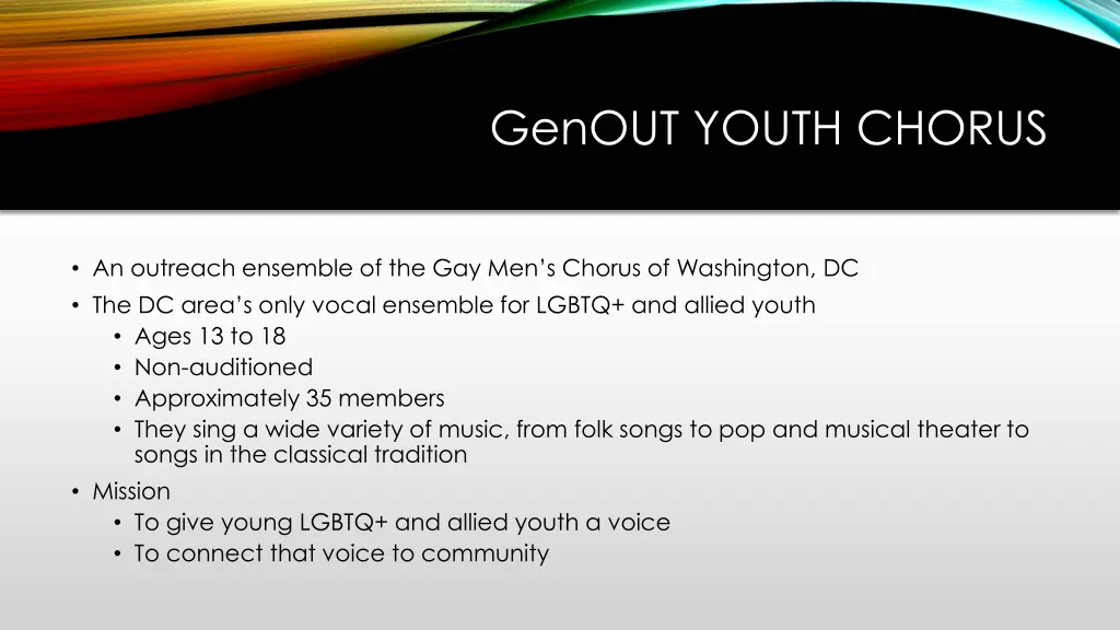 genout youth chorus