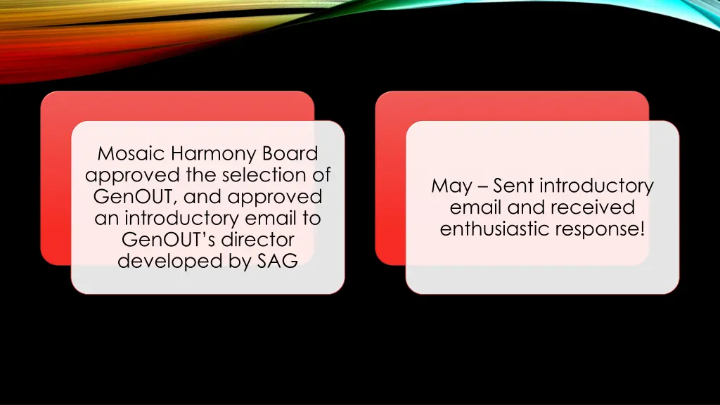 mosaic harmony board approved the selection