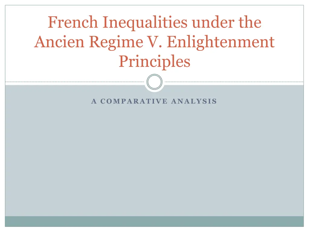 french inequalities under the ancien regime