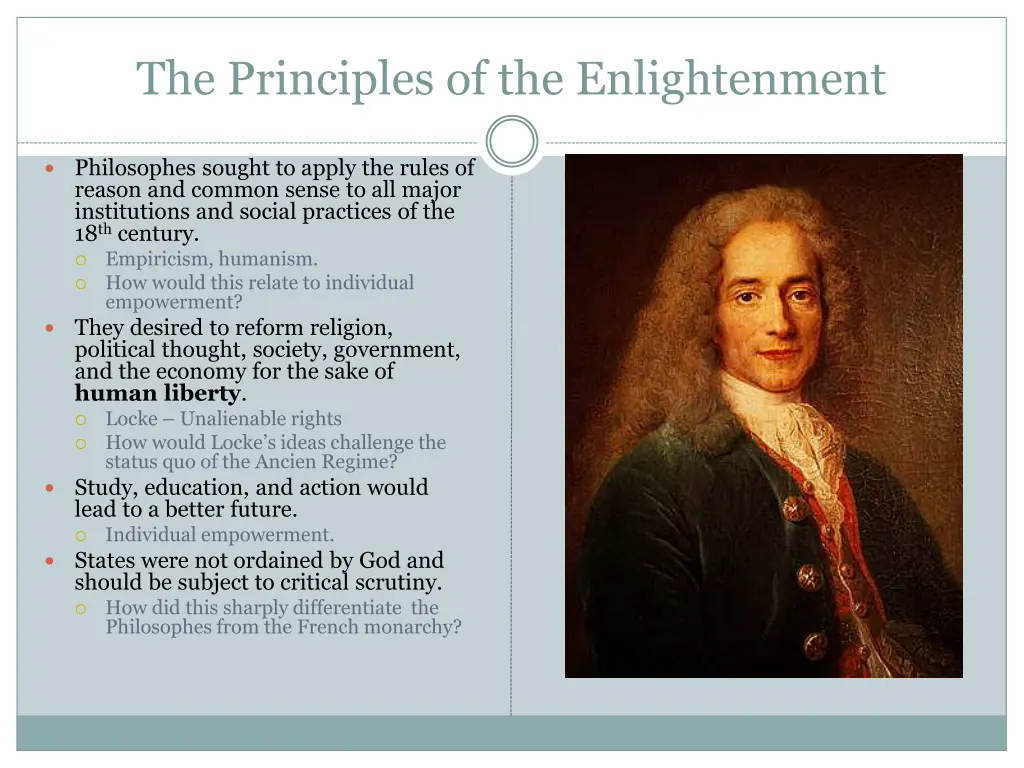 the principles of the enlightenment