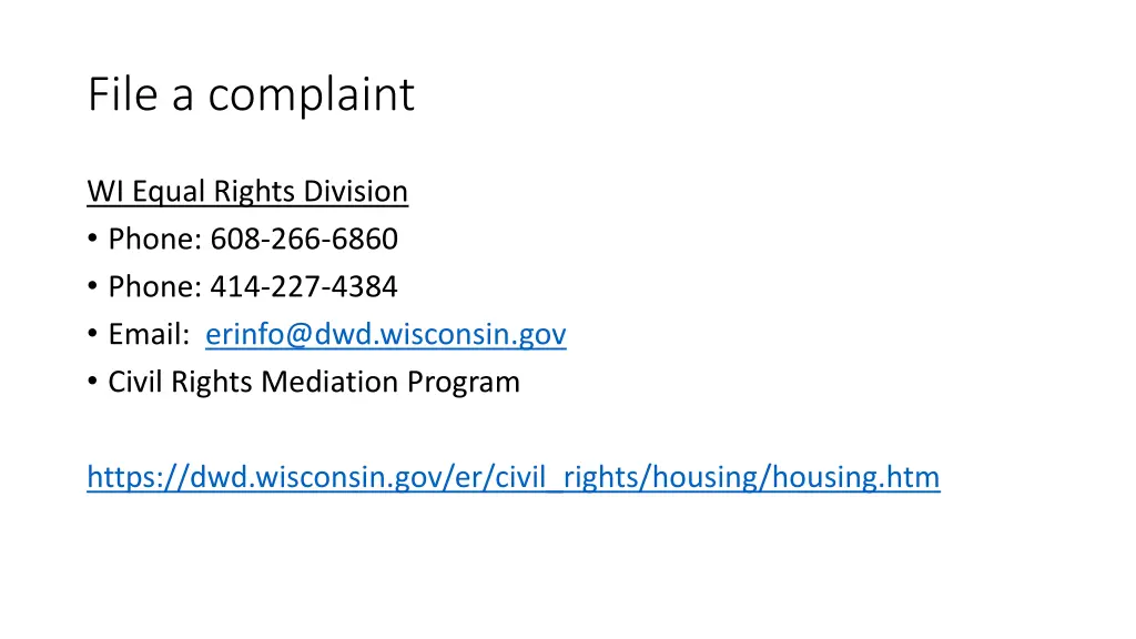 file a complaint