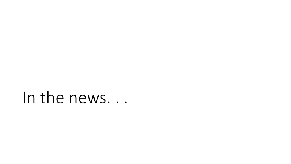 in the news