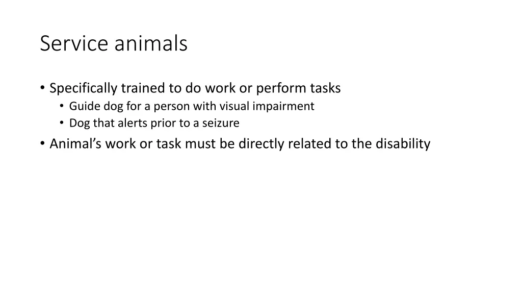 service animals