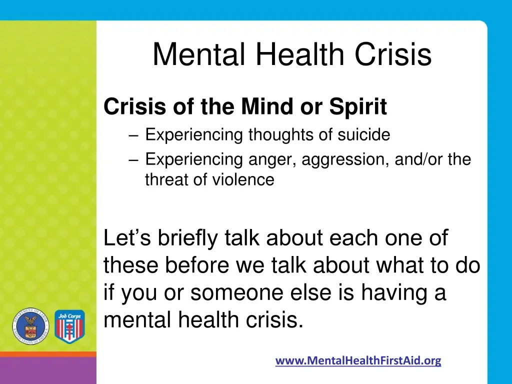 mental health crisis