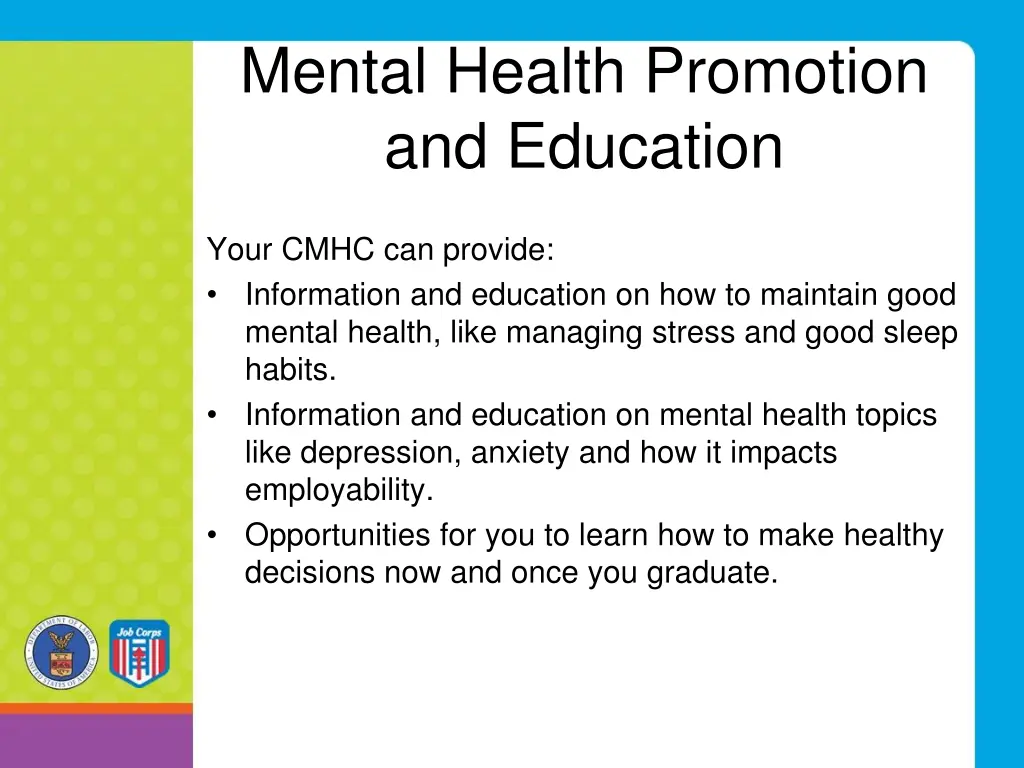mental health promotion and education
