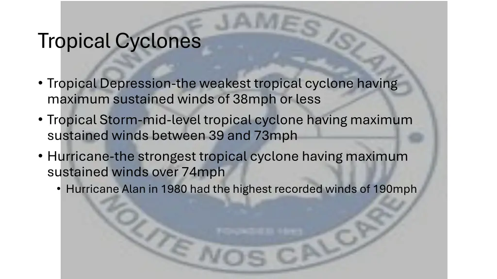 tropical cyclones