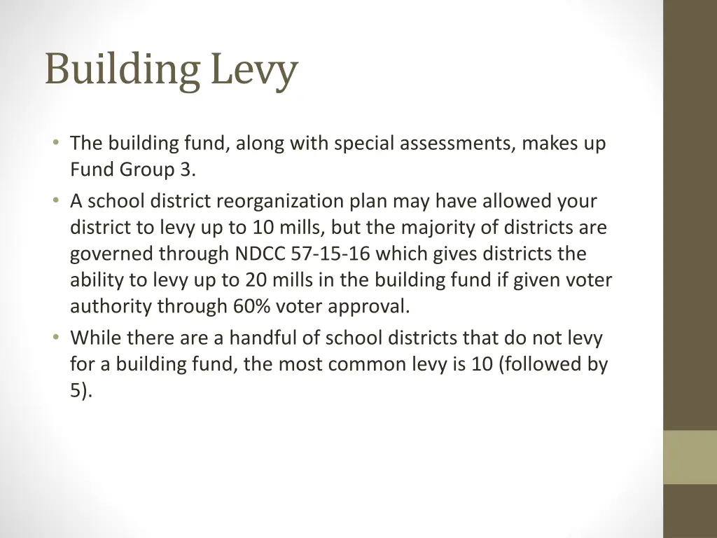 building levy