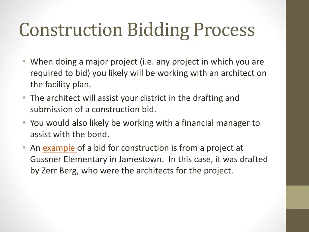 construction bidding process