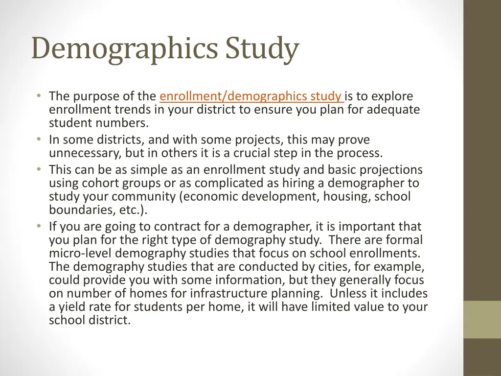 demographics study