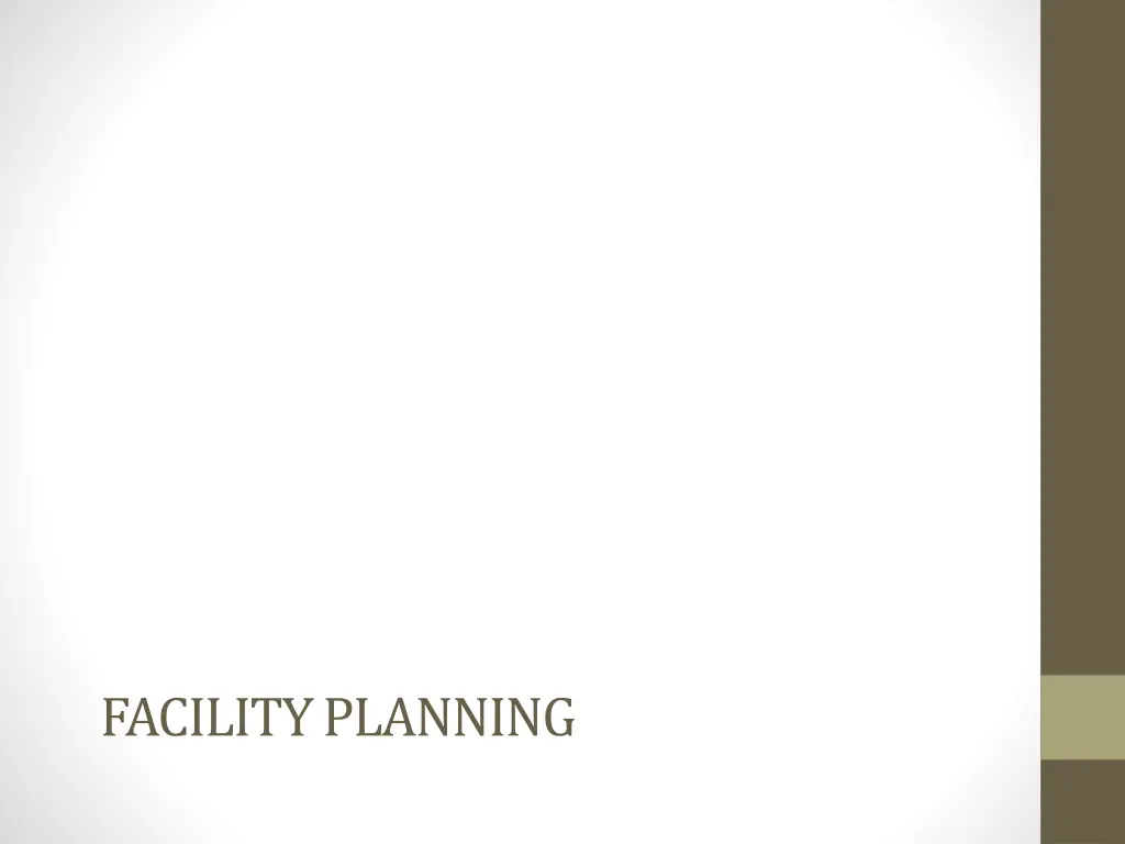 facility planning