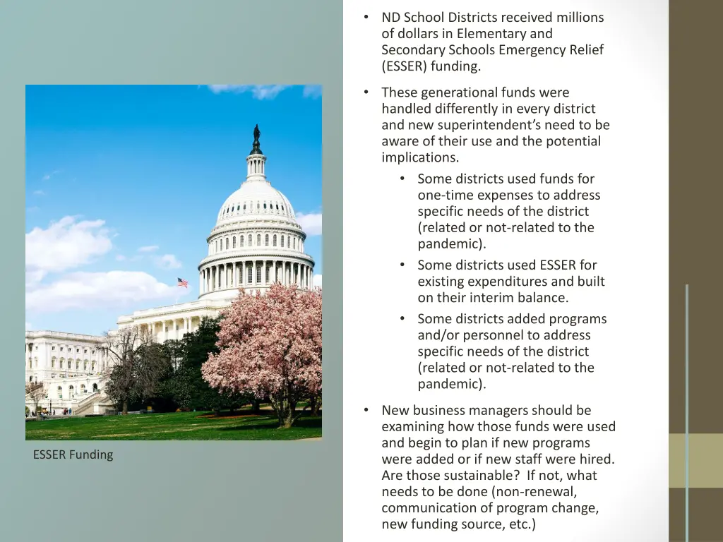 nd school districts received millions of dollars