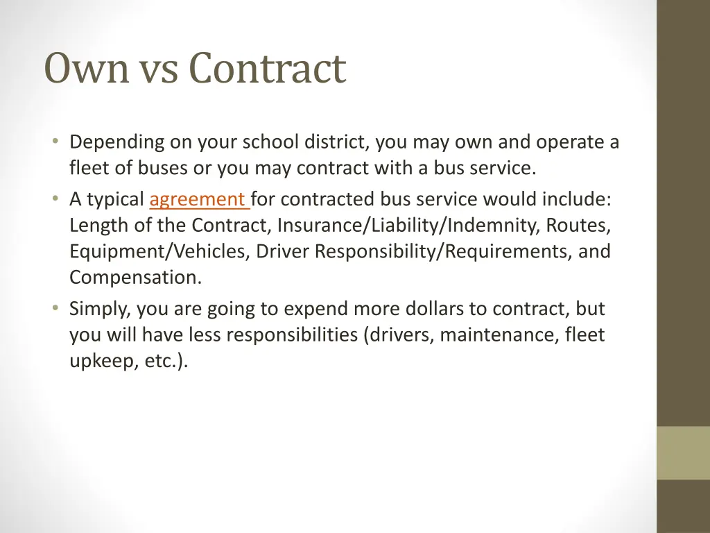 own vs contract