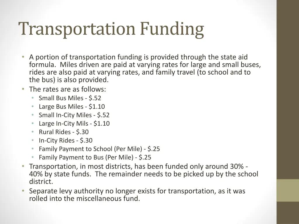 transportation funding