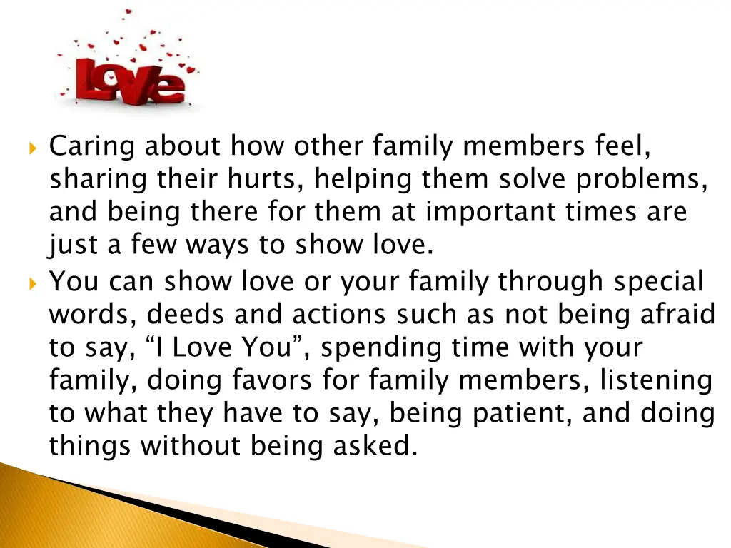 caring about how other family members feel